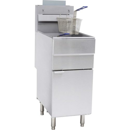 Qualita Twin Basket Professional Free Standing Fryer Gas Single Tank 25L, 35kW, GF120