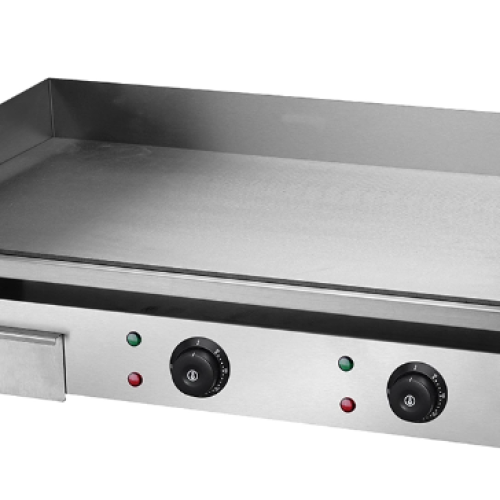 Qualita Commercial Electric Flat Smooth Griddle 730x470x240mm 3kw HEG820