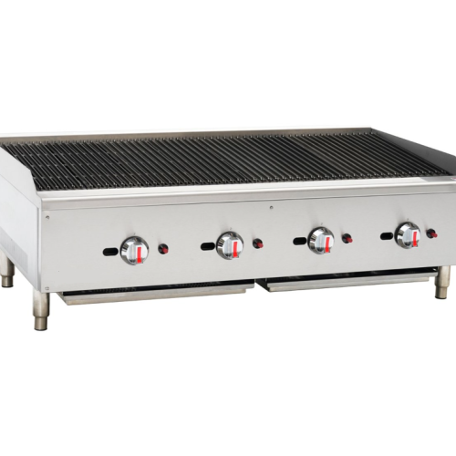 Qualita Professional Natural Gas Chargrill 4 burners 30kW ECB48S 120cm Quad Control