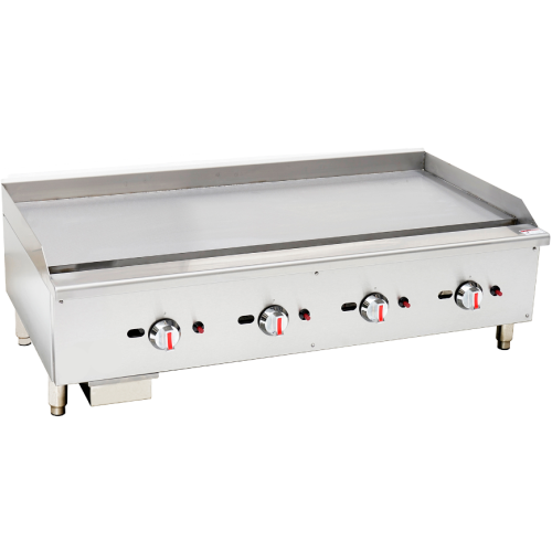Qualita Premium Commercial Gas Griddle Smooth plate 4 burners 28kW Countertop EGG48S