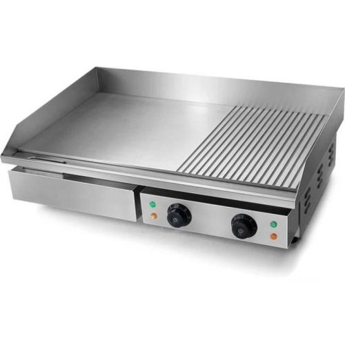 Qualita Commercial Griddle Smooth/Ribbed 730x470x240mm 4.4kW Electric HEG822