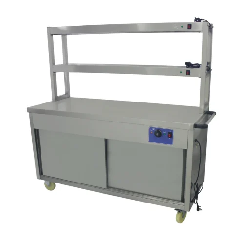 Commercial 2 Tier Mobile Hot Cupboard, Heated Gantry, 150cm Hot Plate HYH-15HD