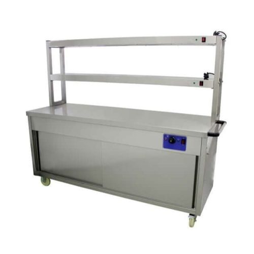 Commercial 2 Tier Mobile Hot Cupboard, Heated Gantry, 180cm Hot Plate HYH-18HD
